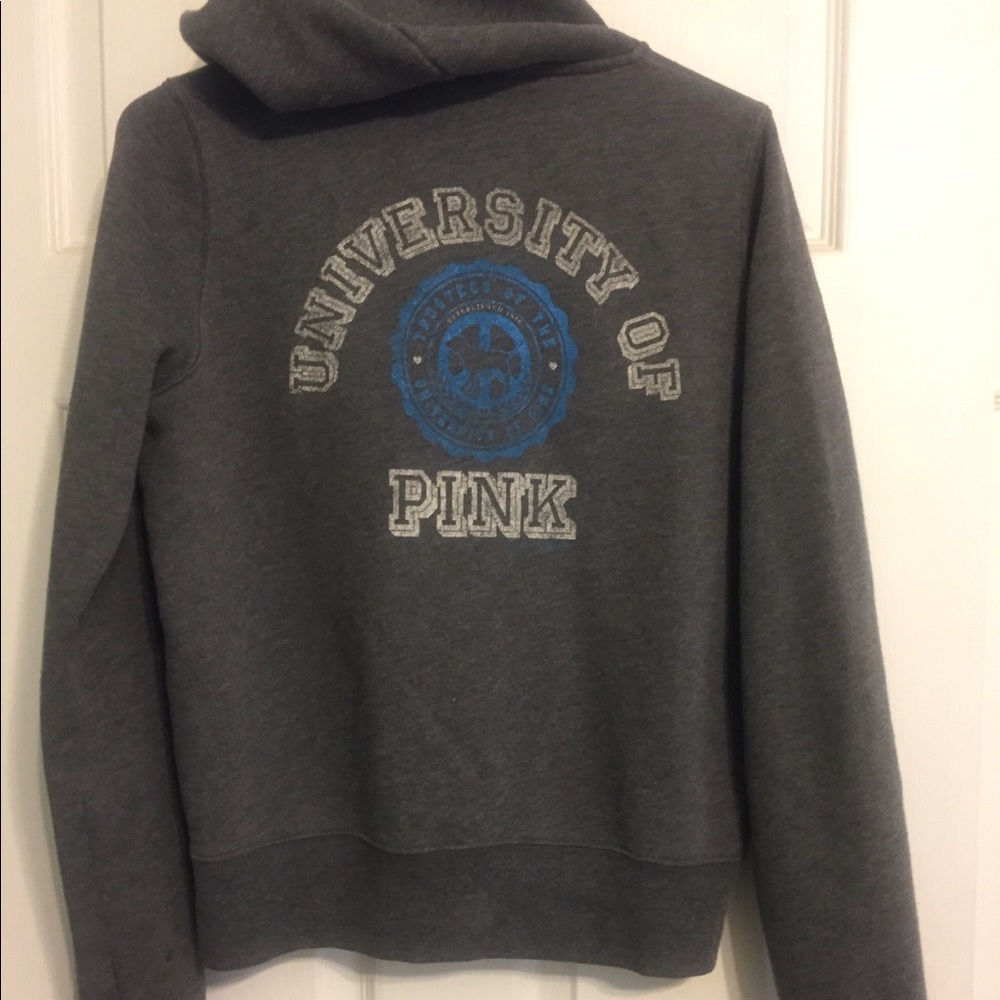 Pink brand zip up hoodie
